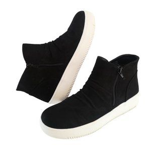 Time And Tru Hi Top Faux Suede Sneakers Shoes black 9 / 10
